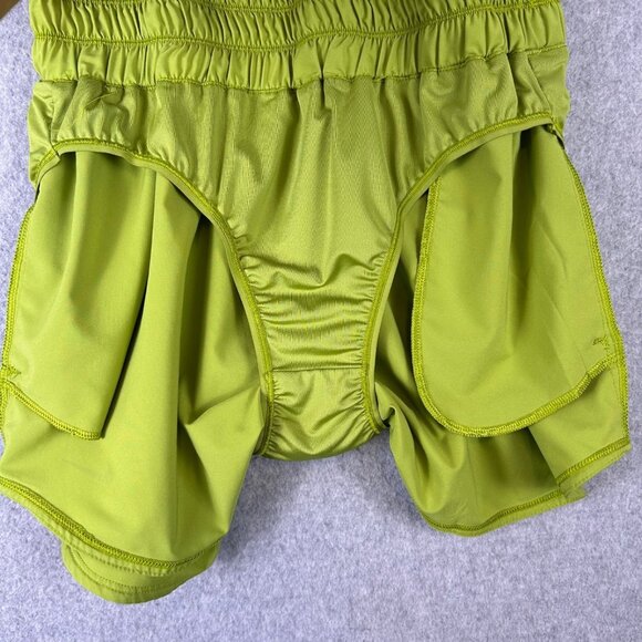 Nike One Shorts Women Medium Green Dri-Fit Ultra High Waist 3 Brief Lined Sport - Picture 8 of 10